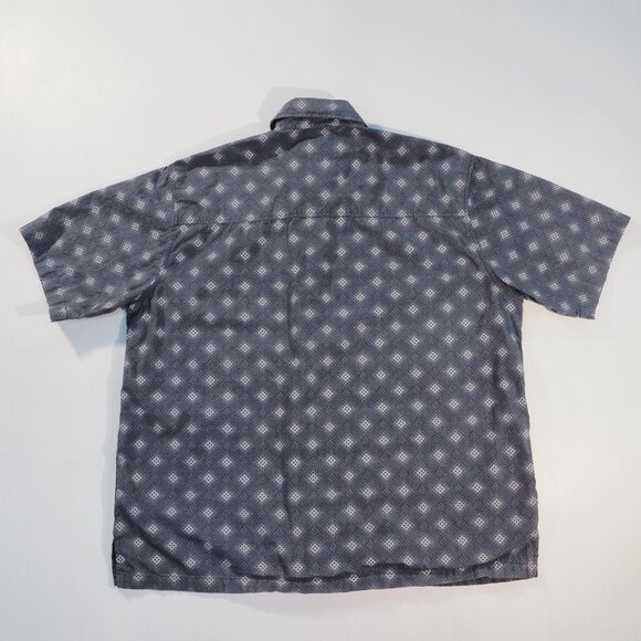 Cinch Shirt Mens Medium Gray Geometric Button Front Western Rancher Rodeo Cowboy - Picture 2 of 8